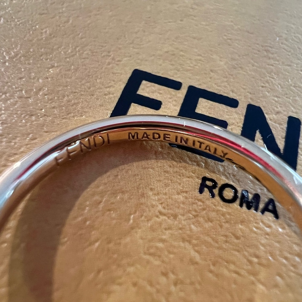 FENDI Gold-tone Ring with Pearl Accent - Picture 5 of 6